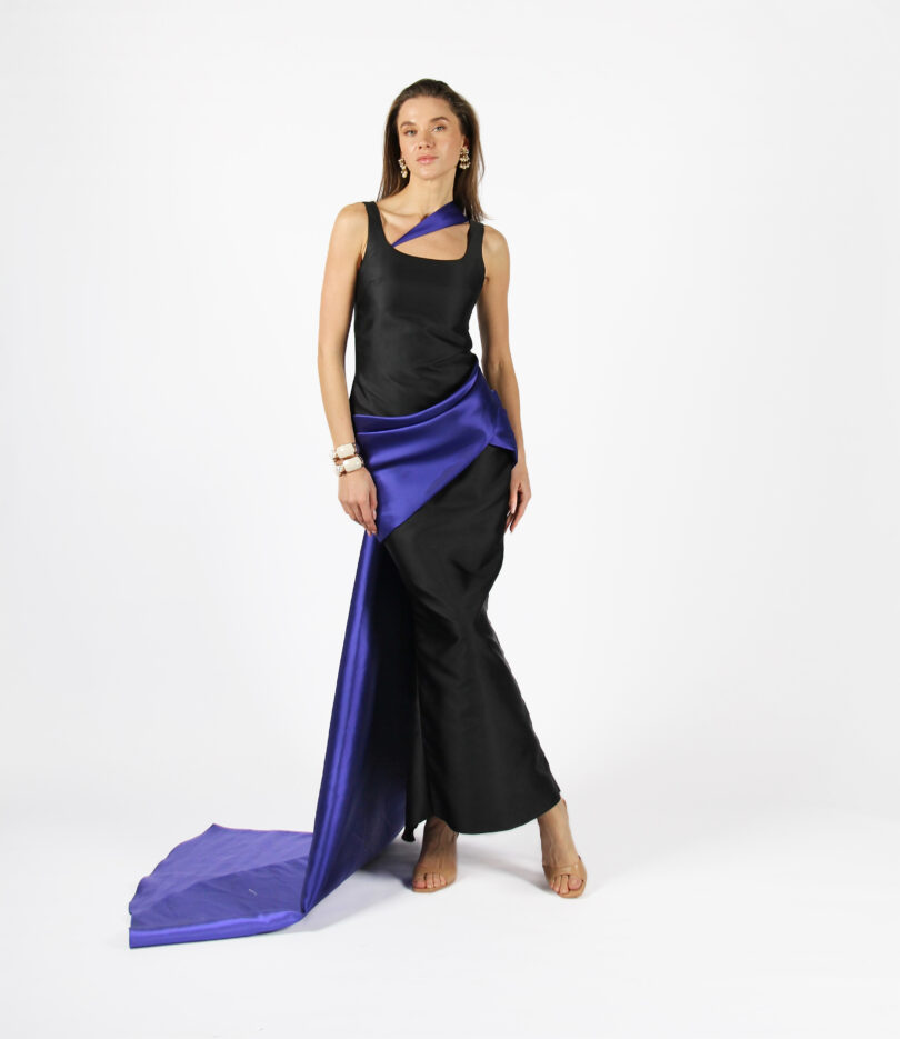 Gail Draped Maxi W/ Back Tail - Image 7