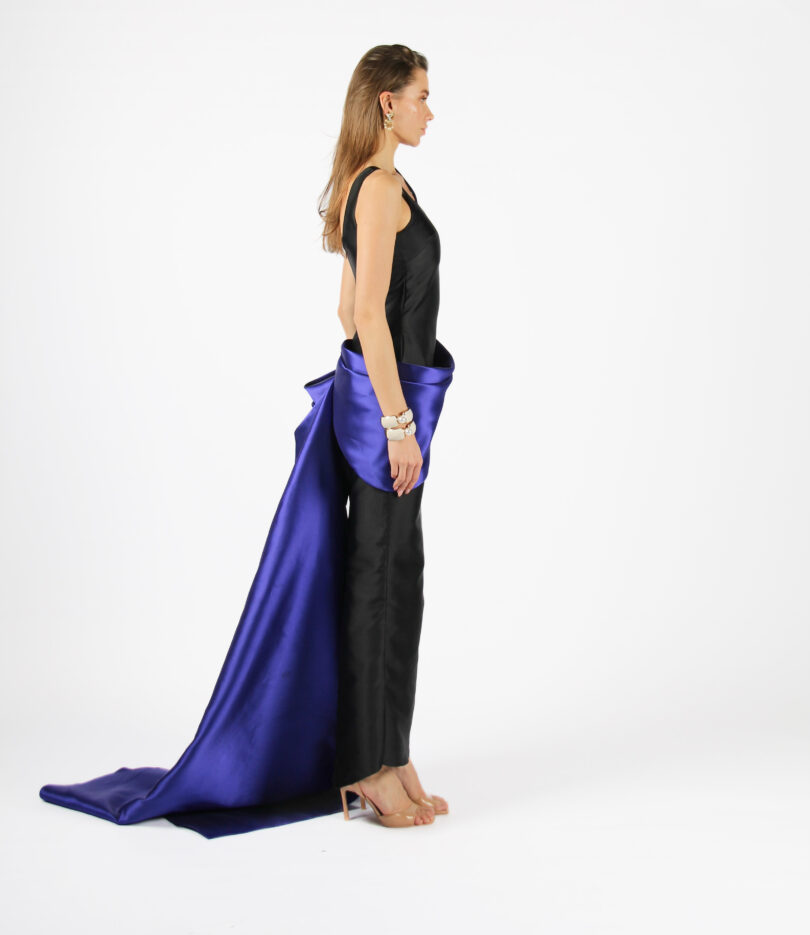 Gail Draped Maxi W/ Back Tail - Image 5